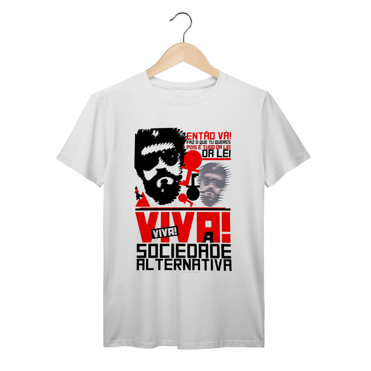 Camiseta Viva a Sociedade Alternativa Raul Algodão Prime