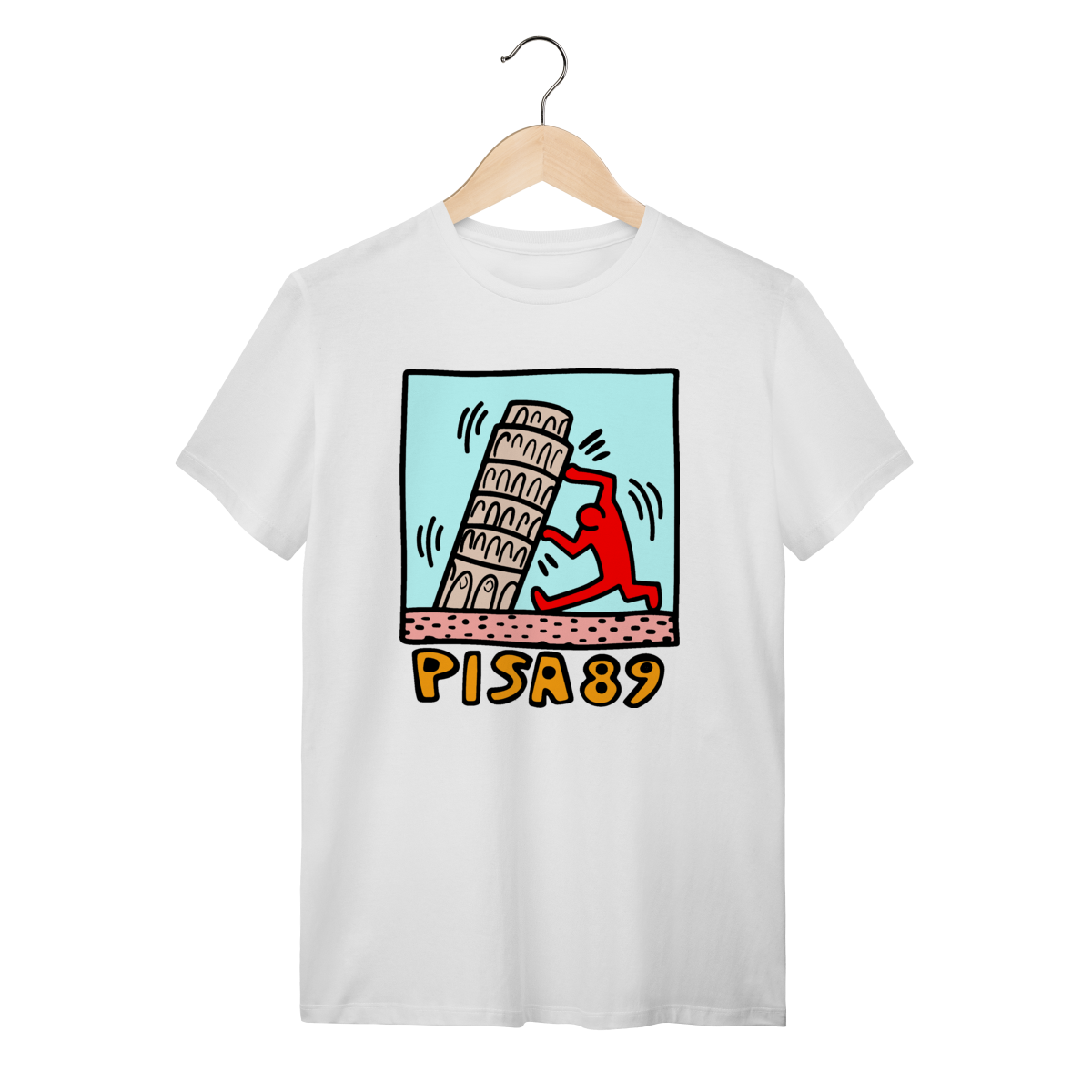 Camiseta Keith Haring Pisa Algodão Quality