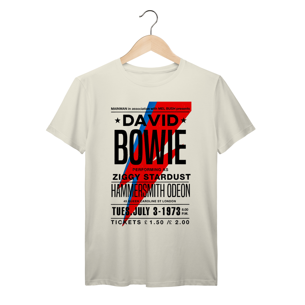 Camiseta David Bowie Ziggy Stardust 1973 Algodão Prime 