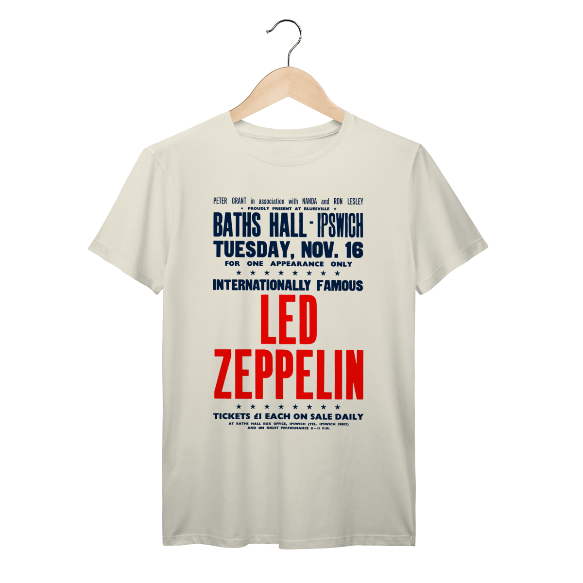 Camiseta Led Zeppelin Baths Hall Algodão Prime 