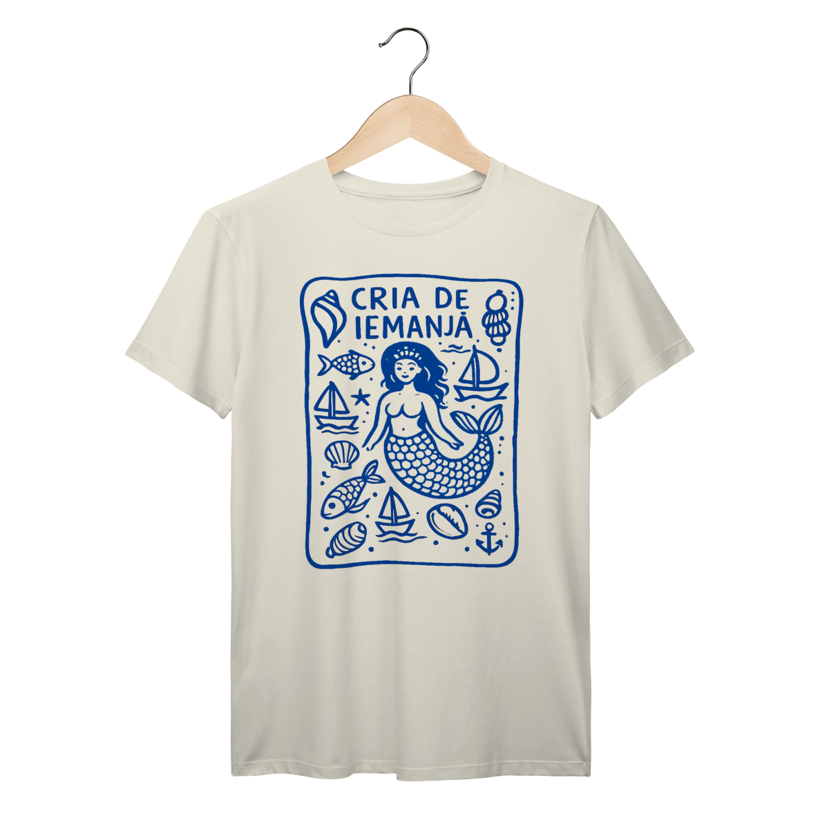 Camiseta Cria de Iemanjá Algodão Prime Az