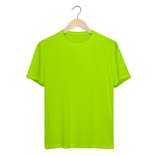 Camiseta de Corrida Verde Limão Dry Fit