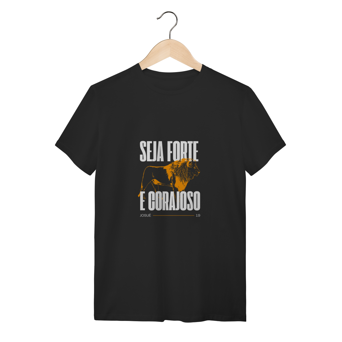 Nome do produto: Camiseta WIZE WEAR “Seja Forte e Corajoso” – Atitude e Inspiração em Cada Detalhe