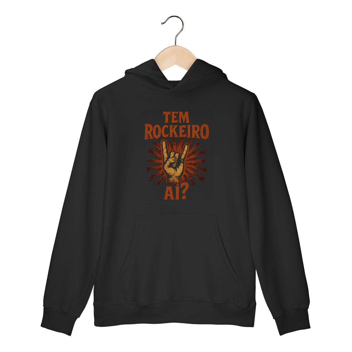 Nome do produto: MOLETOM CANGURU - TEM ROCKEIRO AÍ