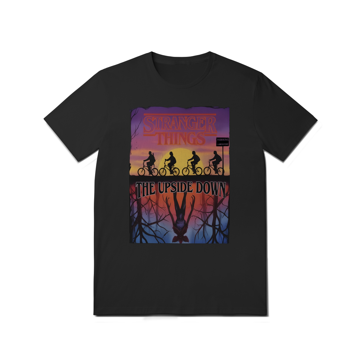 Camiseta Stranger Things Edição Limitada Logo No Pôr Do Sol
