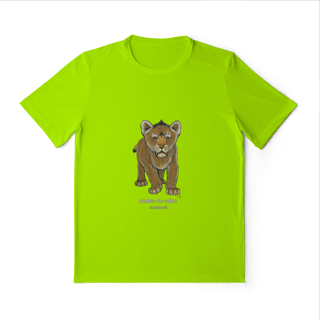 Camiseta Sport Dry UV filhotes dentes de sabre