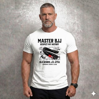 Camiseta Master BJJ Old School – Respect My History | Samurai Lifestyle
