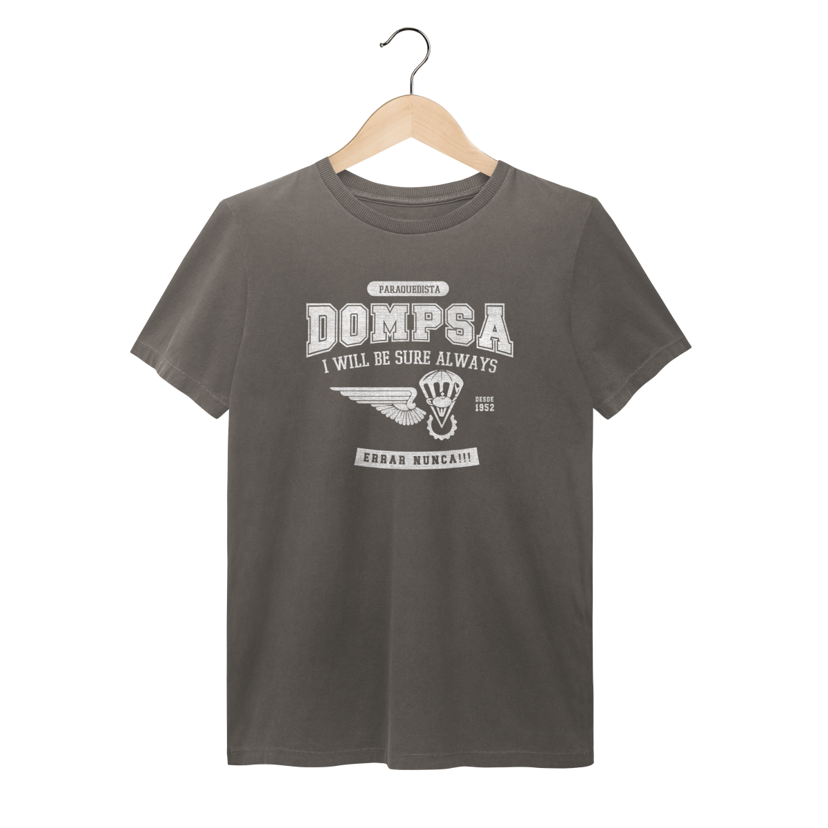 Camiseta PQDT DOMPSA – ESTONADA -Dobragem e Manutenção de Pára-quedas