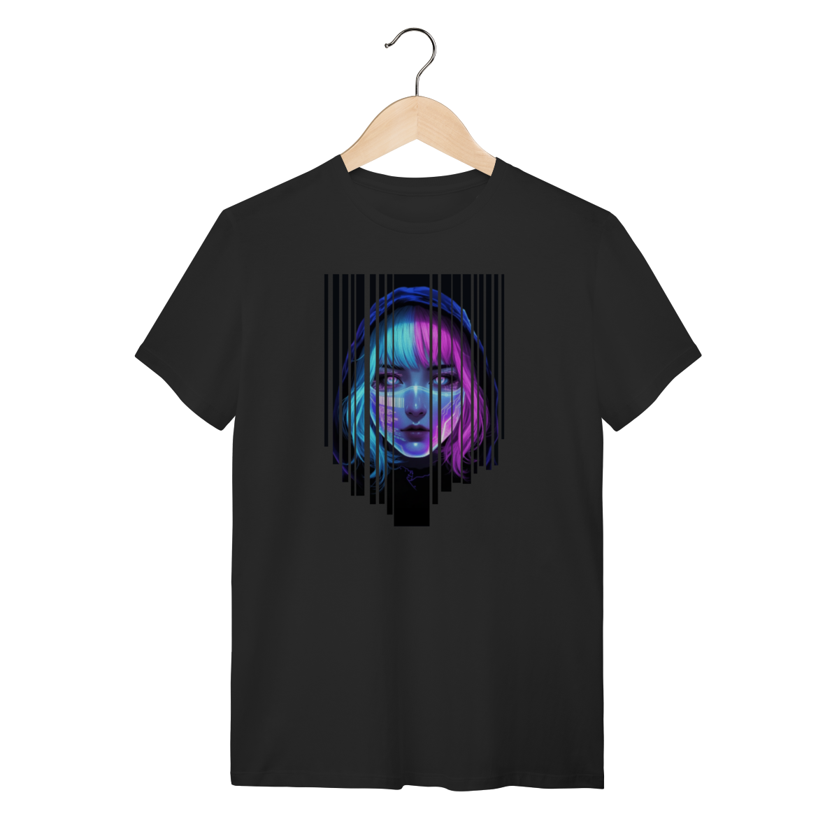 Camiseta “Neon Mind” – Luz e Sombras do Futuro