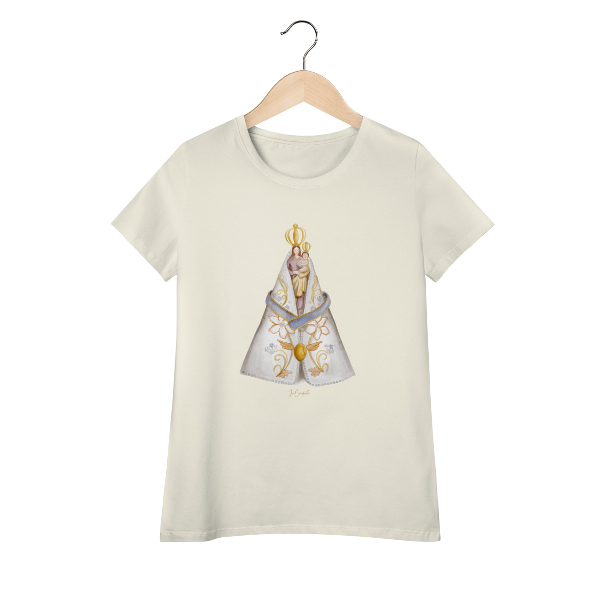 Camiseta Feminina Pima - Mãezinha de Nazaré #01