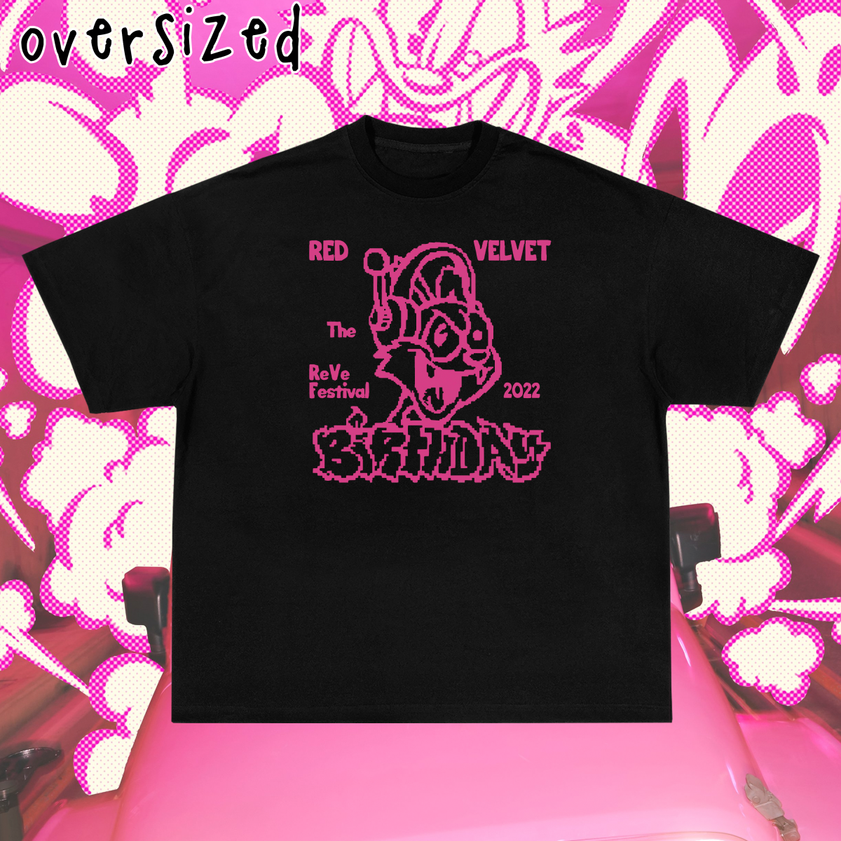 Camiseta Oversized 'RED VELVET - BIRTHDAY'