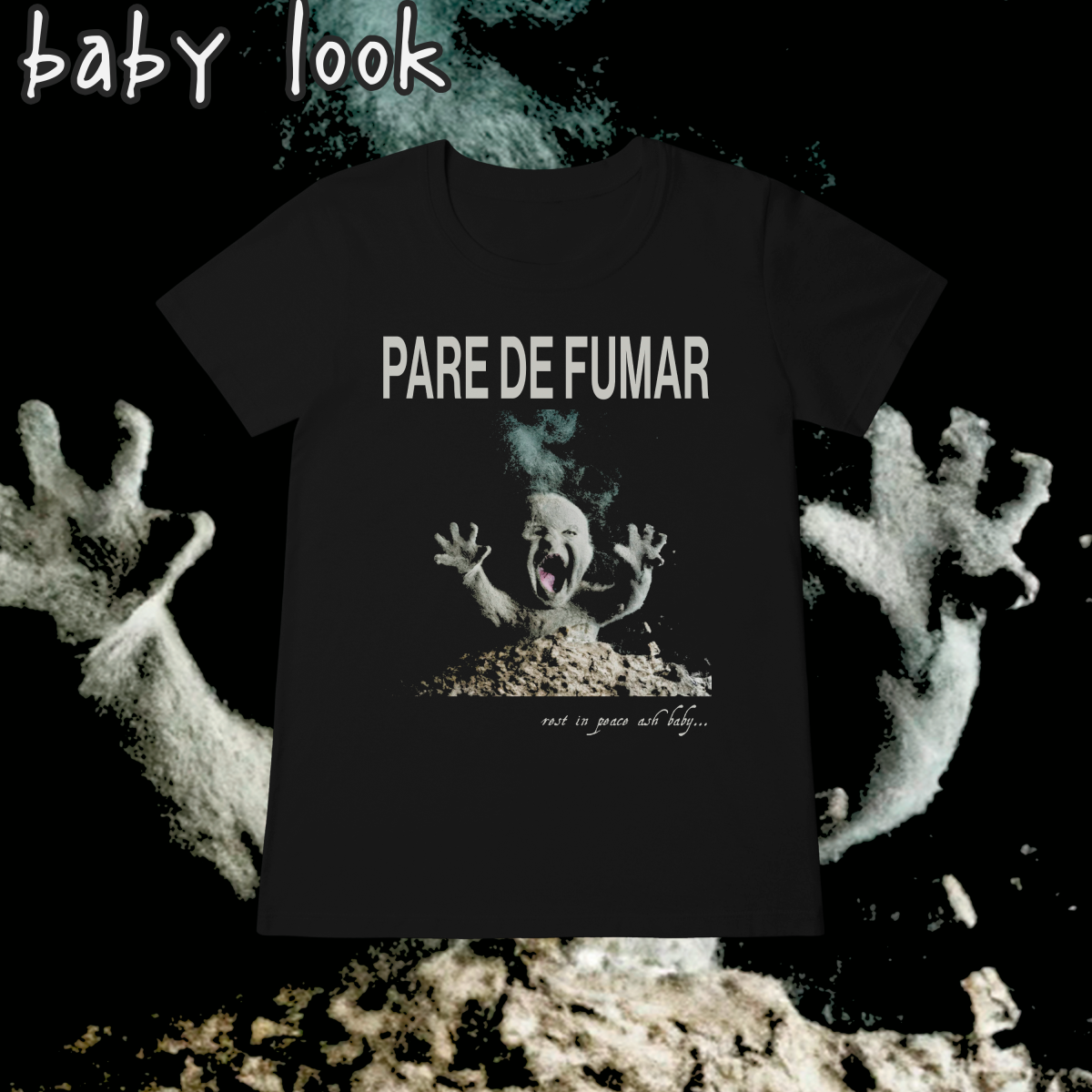 Nome do produto: Baby Look \'PARE DE FUMAR\'