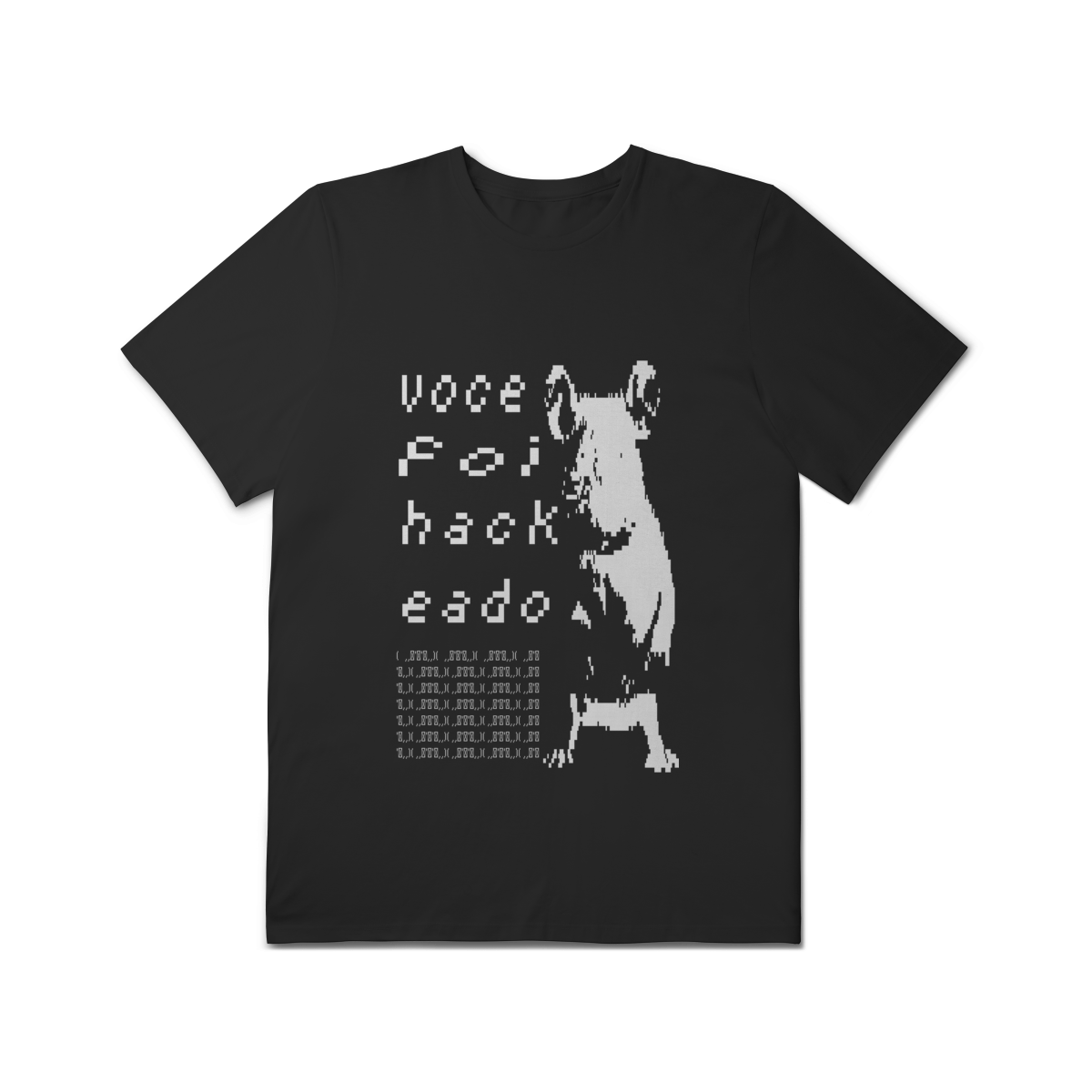 Camiseta Plus Size 'VOCE FOI HACKEADO'