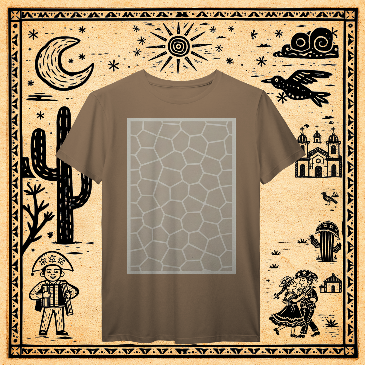 Oversized - Camiseta Polígonos da Seca