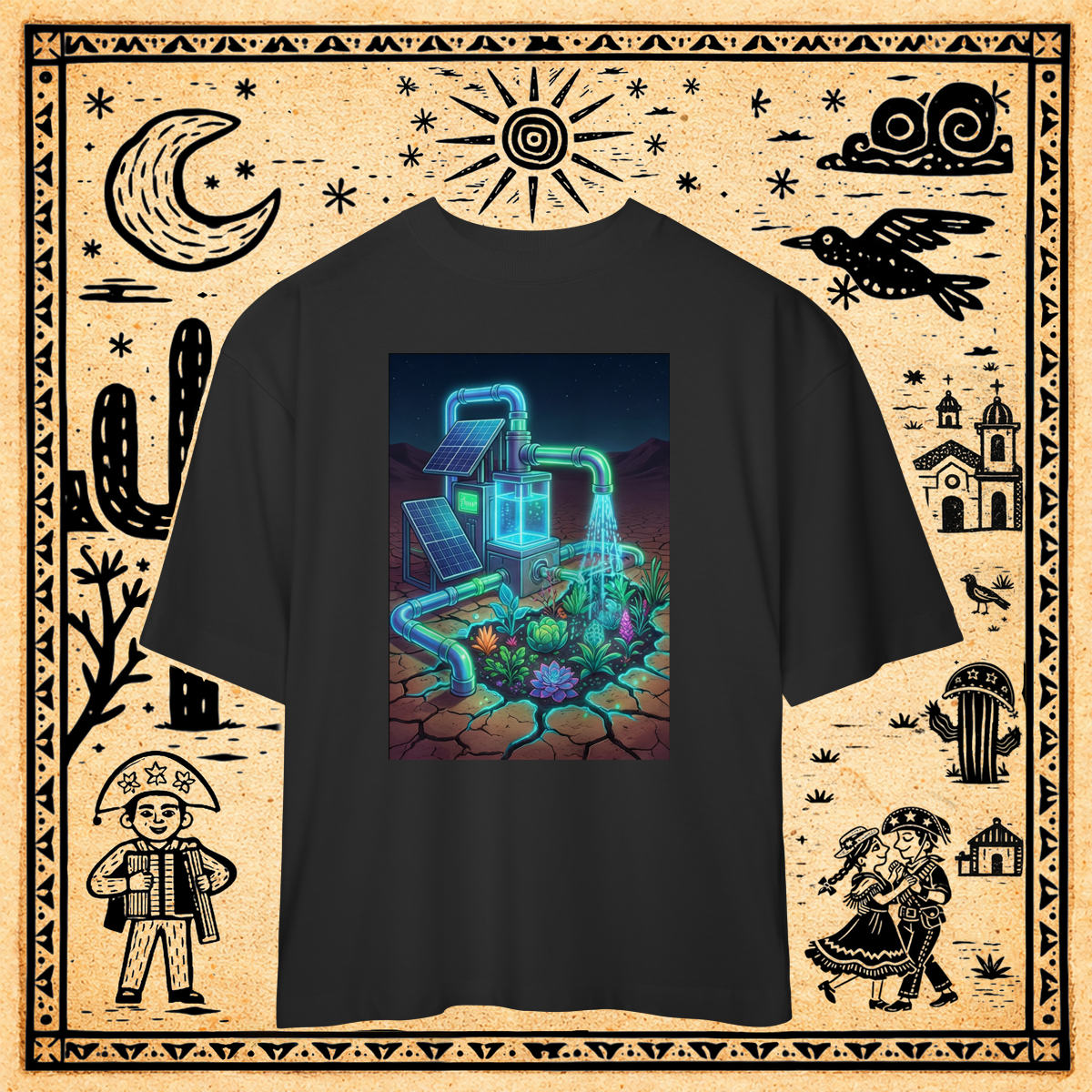 Oversized - Camiseta Sistema Hídrico Neon