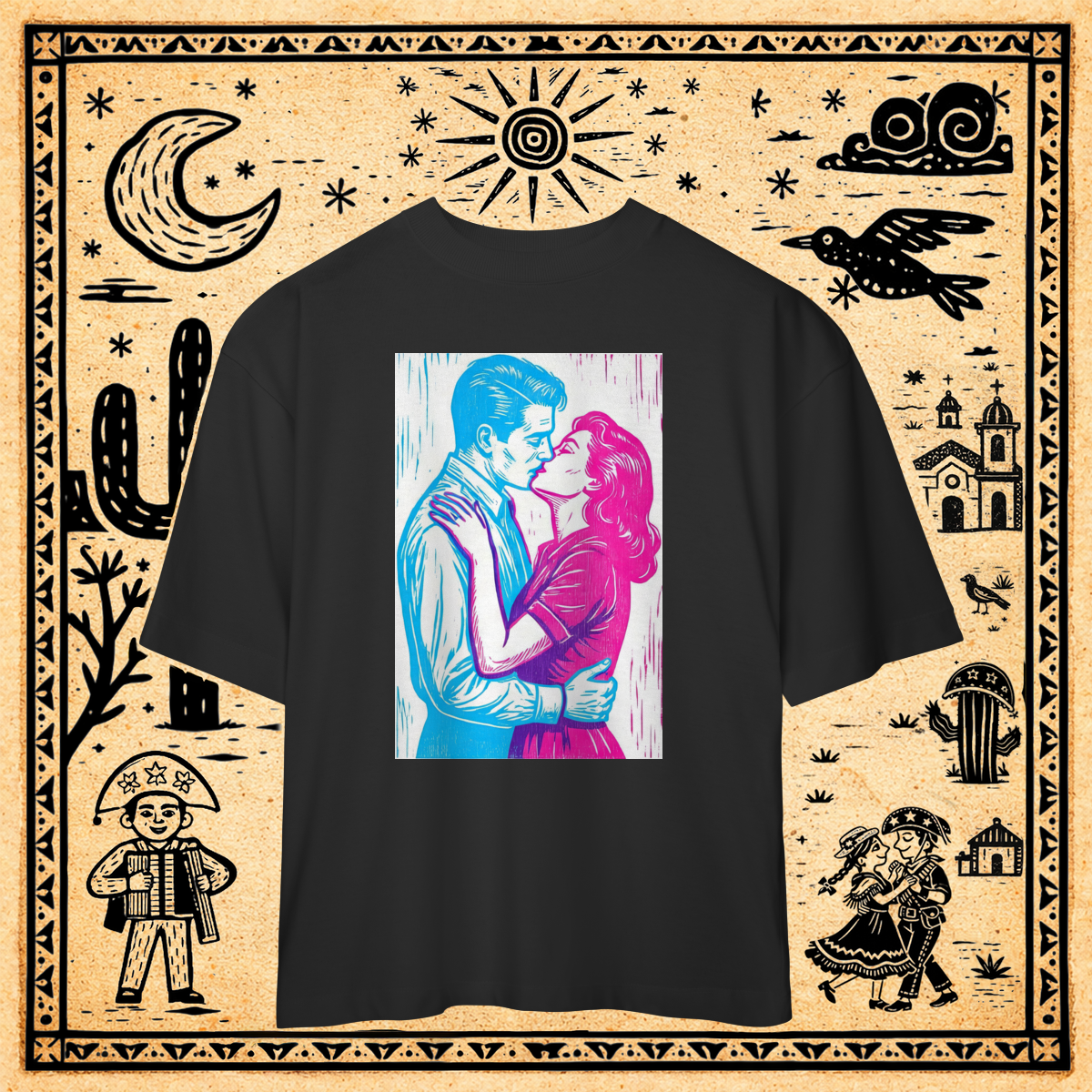 Oversized - Camiseta Xilo-Pop Neon Clash