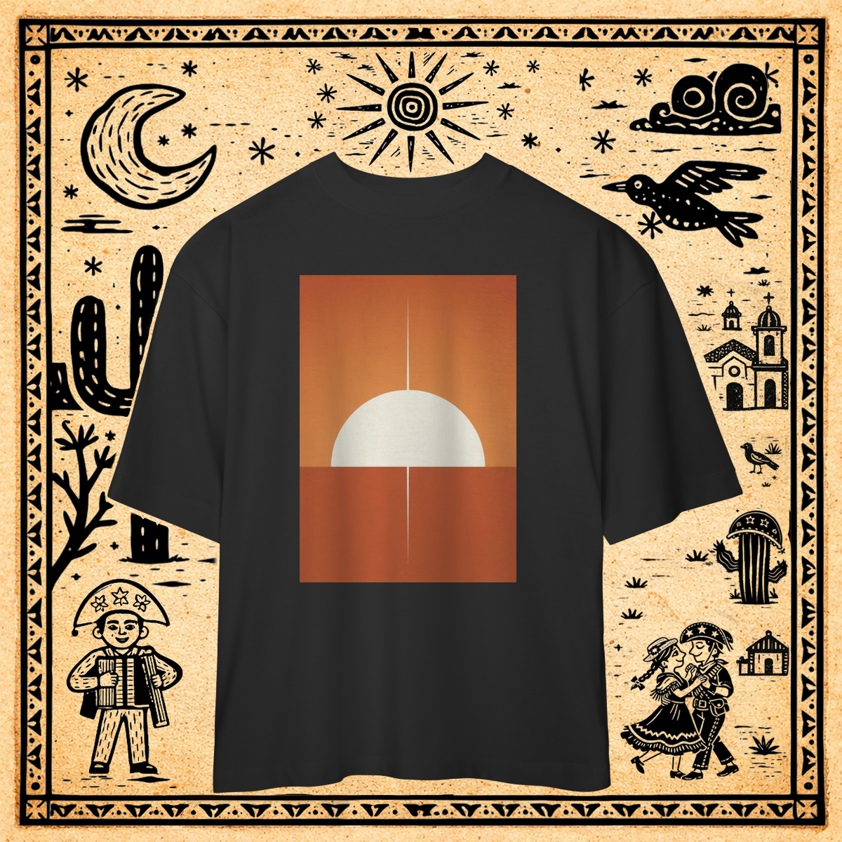 Oversized - Camiseta Sol Sintético
