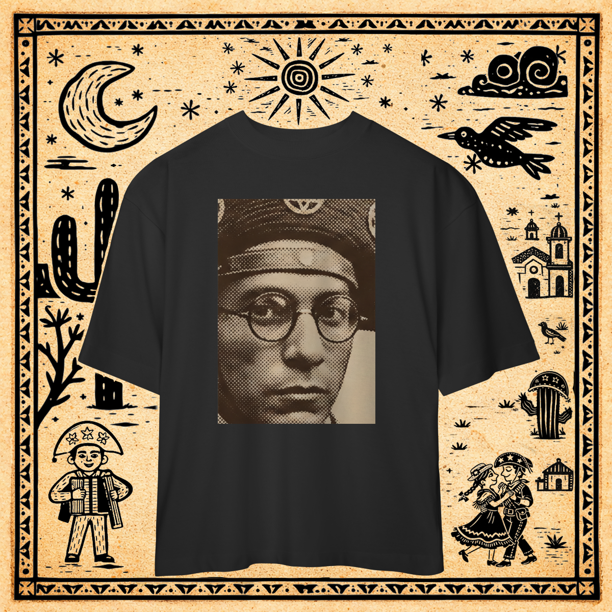 Oversized - Camiseta Lampião Halftone