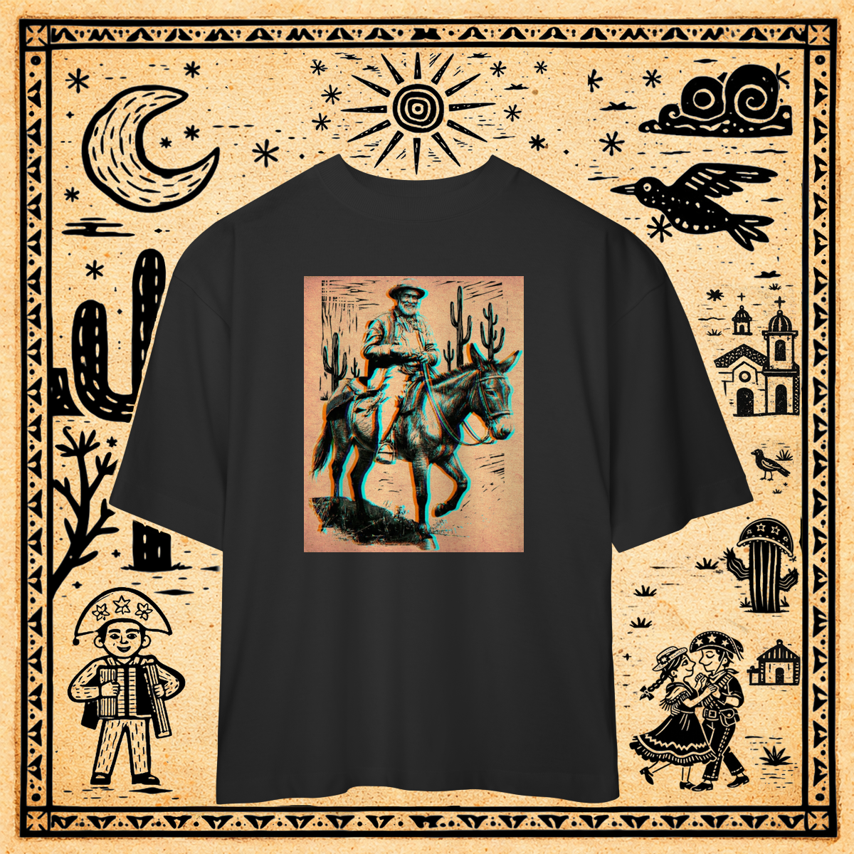 Oversized - Camiseta Vaqueiro Glitch