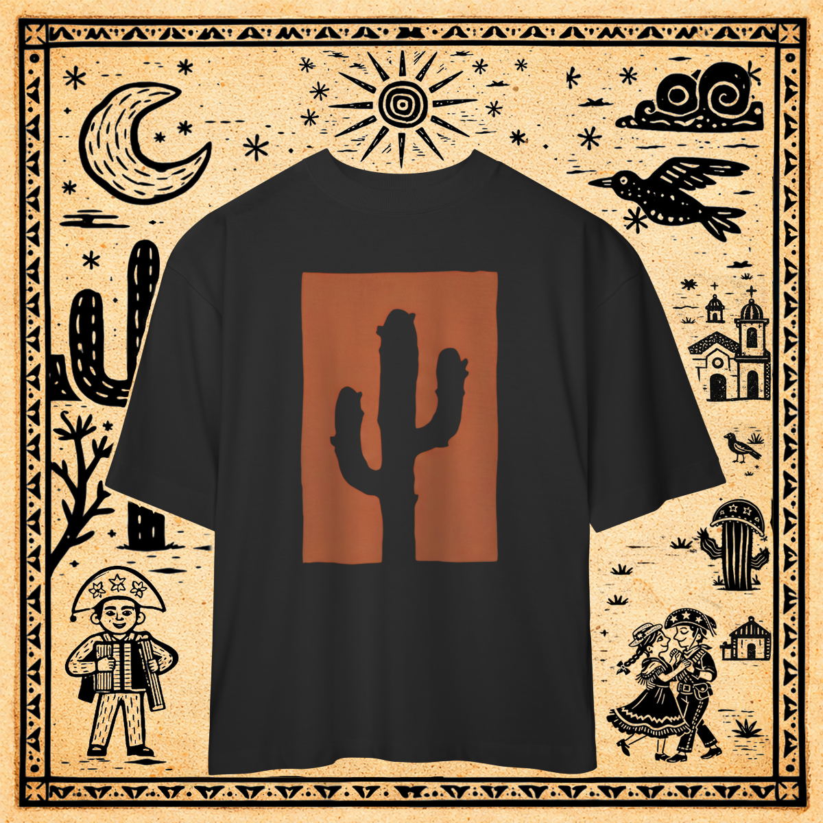 Oversized - Camiseta Mandacaru Negative Space