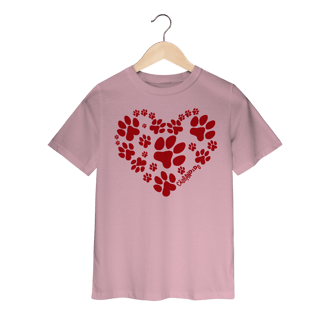 Camiseta Infantil Coração - I Love My Dog