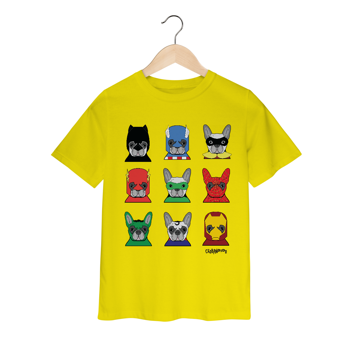 Camiseta Infantil Cachorros Super-Heróis
