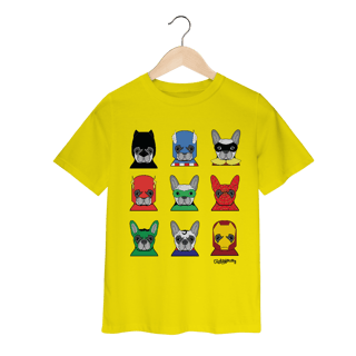 Camiseta Infantil Cachorros Super-Heróis