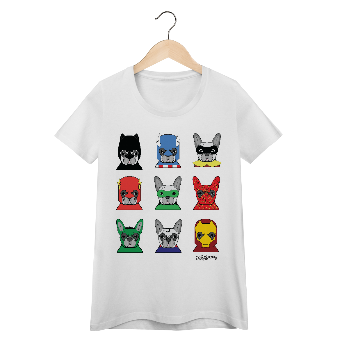 Baby Look Cachorros Super-Heróis