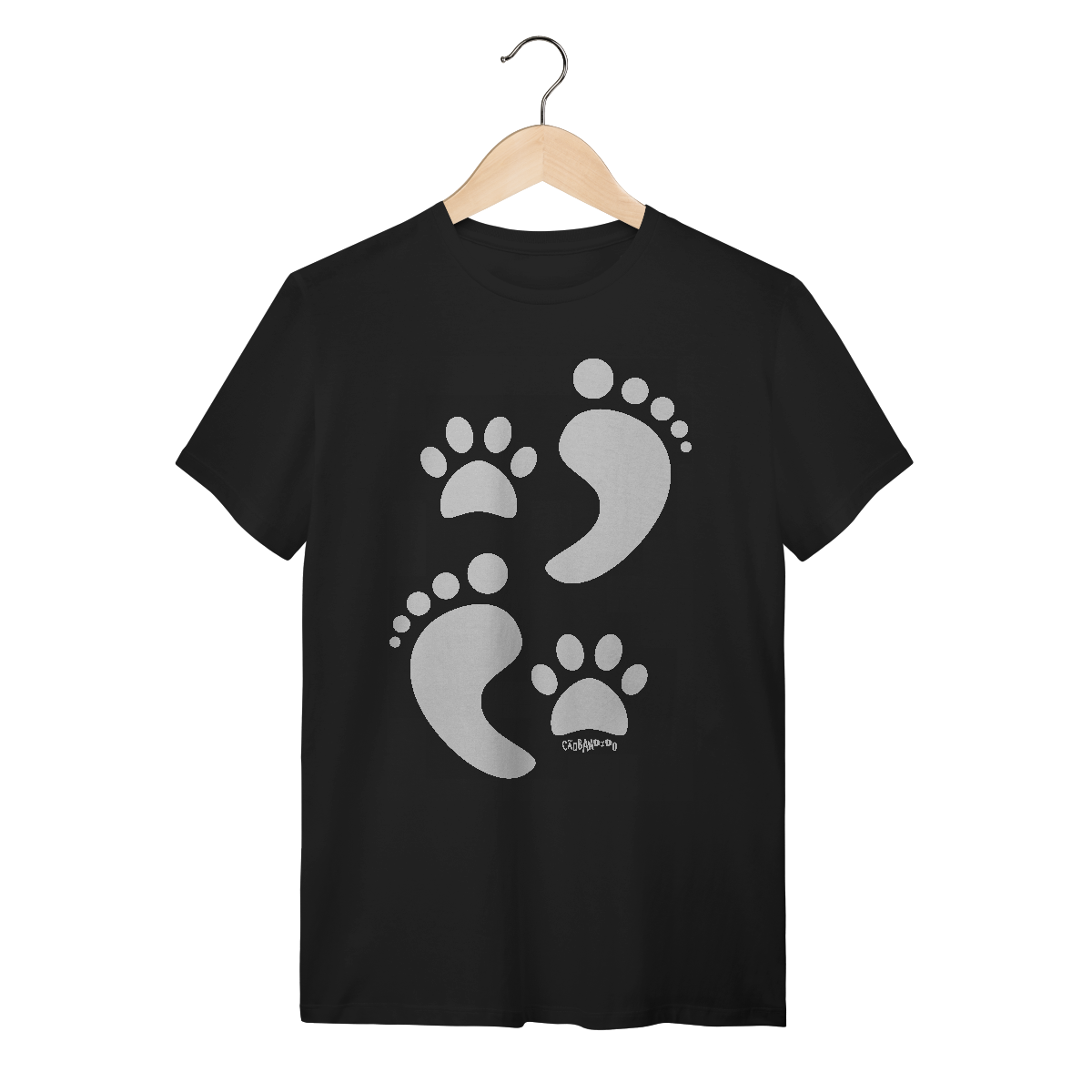 Camiseta Cachorro Pegadas