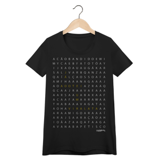 Baby Look Caça Palavras - Já Adotei um Vira-Lata