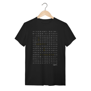 Camiseta Caça Palavras - Já Adotei um Vira-Lata