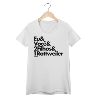 Baby Look 2 Filhos e 1 Cachorro Rottweiler