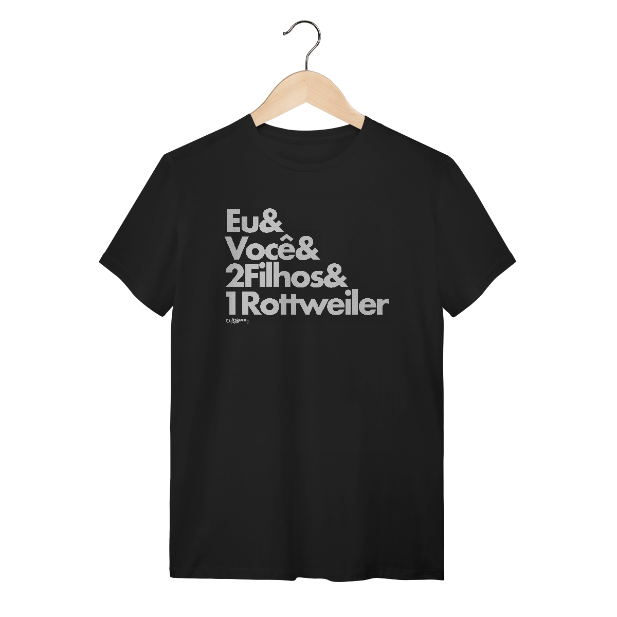 Camiseta 2 Filhos e 1 Cachorro Rottweiler