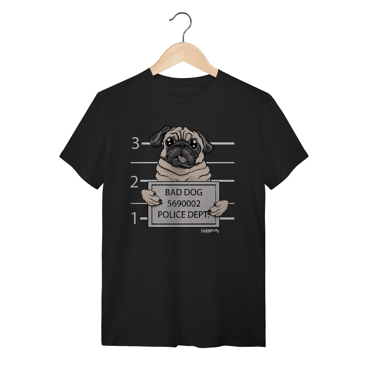 Camiseta Pug Bad Dog