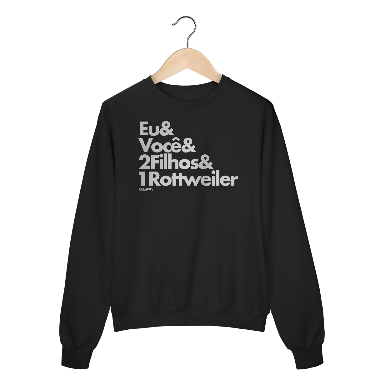 Moletom Blusão 2 Filhos e 1 Cachorro Rottweiler