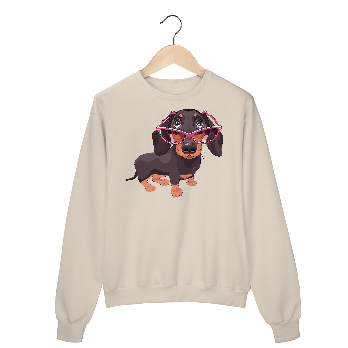 Moletom Blusão Dachshund de Óculos