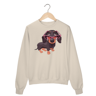 Moletom Blusão Dachshund de Óculos
