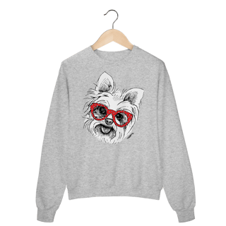 Moletom Blusão Yorkshire de Óculos