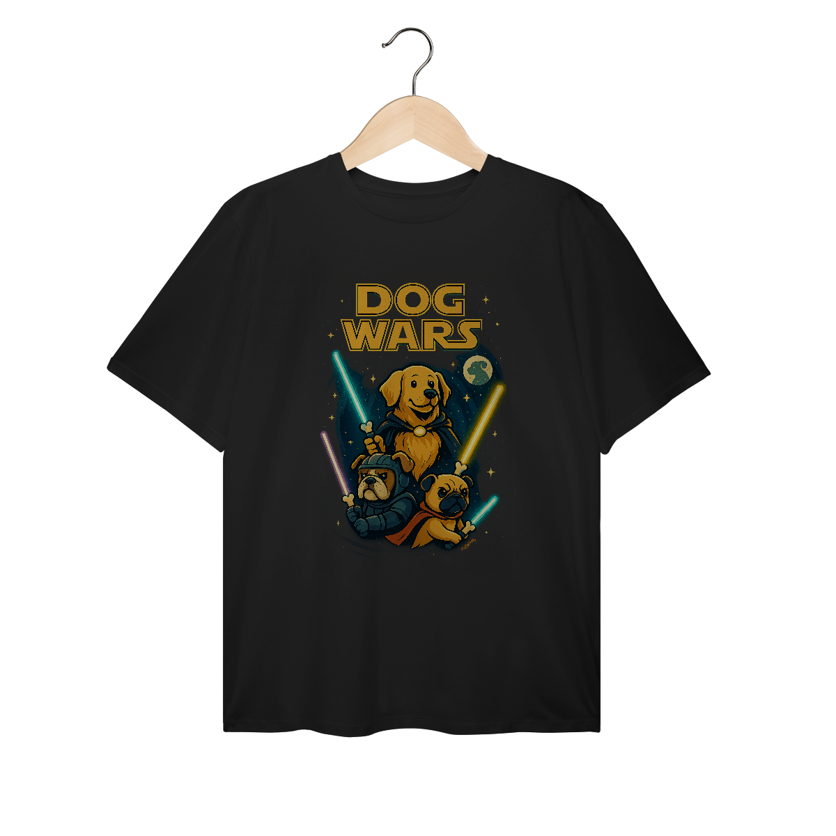 Camiseta Plus Size Dog Wars