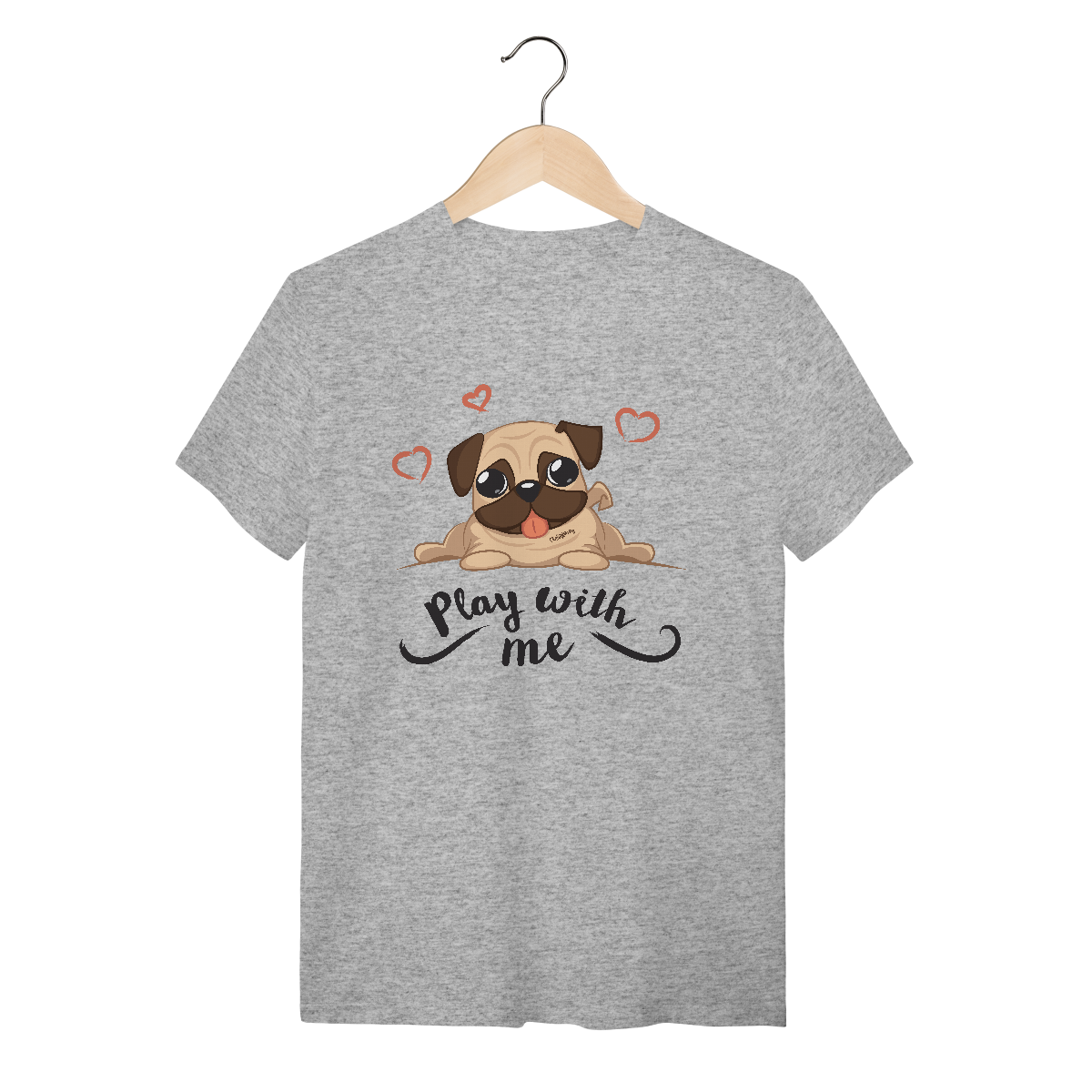 Camiseta Pug Play With Me