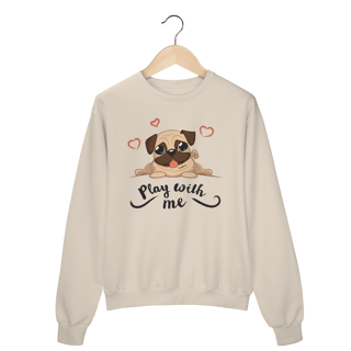 Moletom Blusão Pug Play With Me