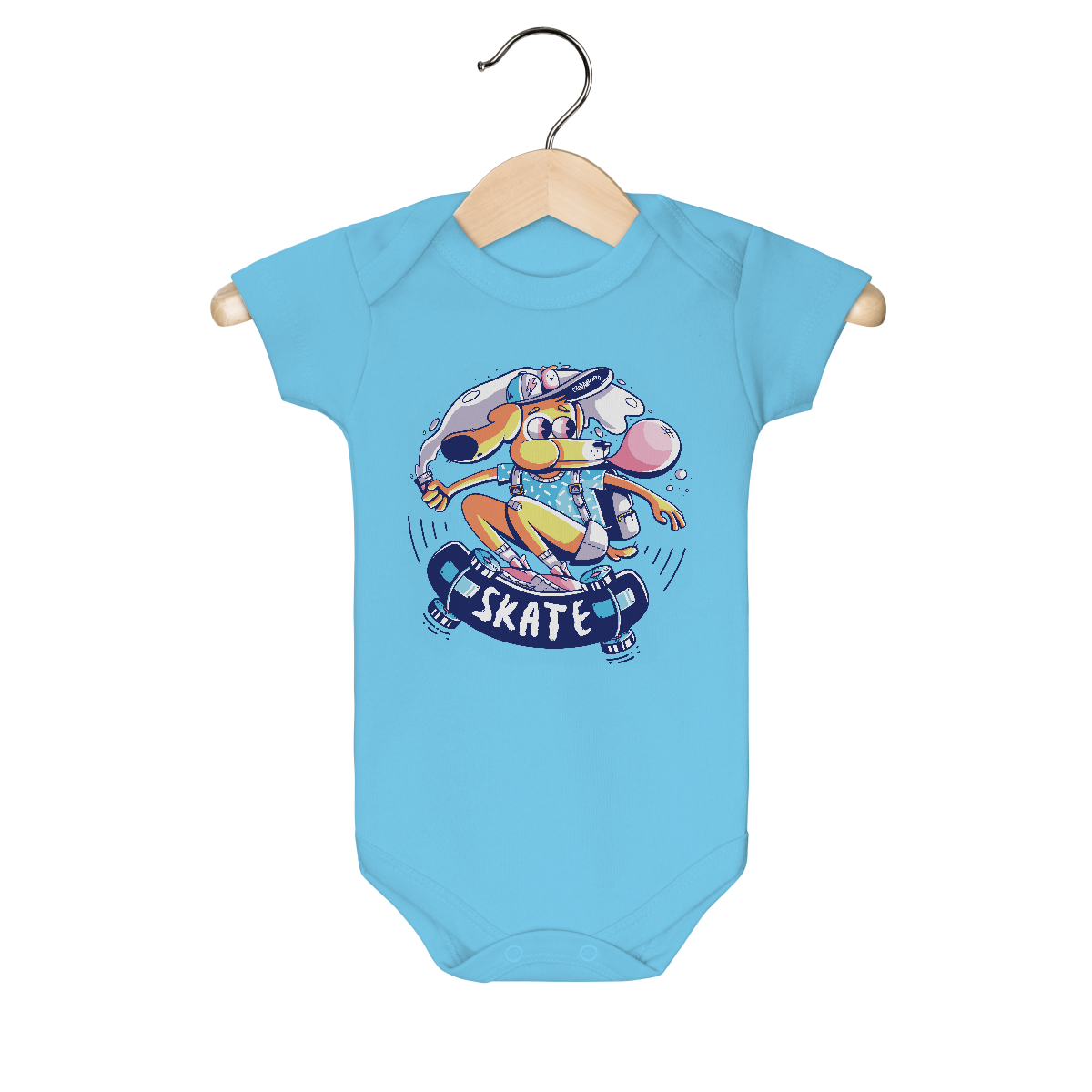 Body Bebê Cachorro Skatista