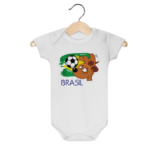 Body Bebê Brasil - Cachorro Jogador