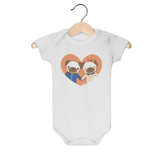 Body Bebê Cachorros Namorados