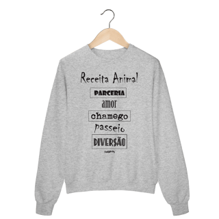 Moletom Blusão Cachorro Receita Animal