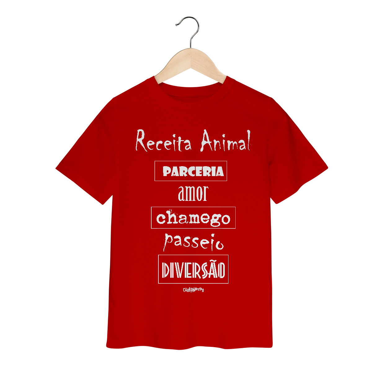 Camiseta Infantil Cachorro Receita Animal