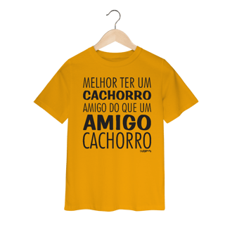 Camiseta Infantil Cachorro Amigo ou Amigo Cachorro