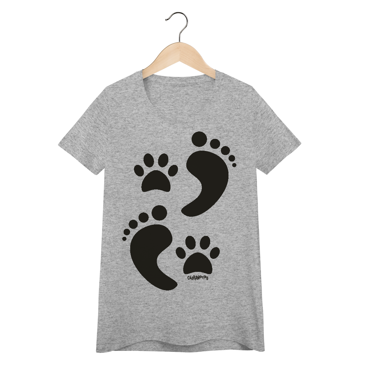 Baby Look Cachorro Pegadas