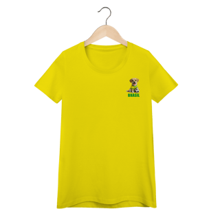 Baby Look Brasil Cachorrinho Futebol