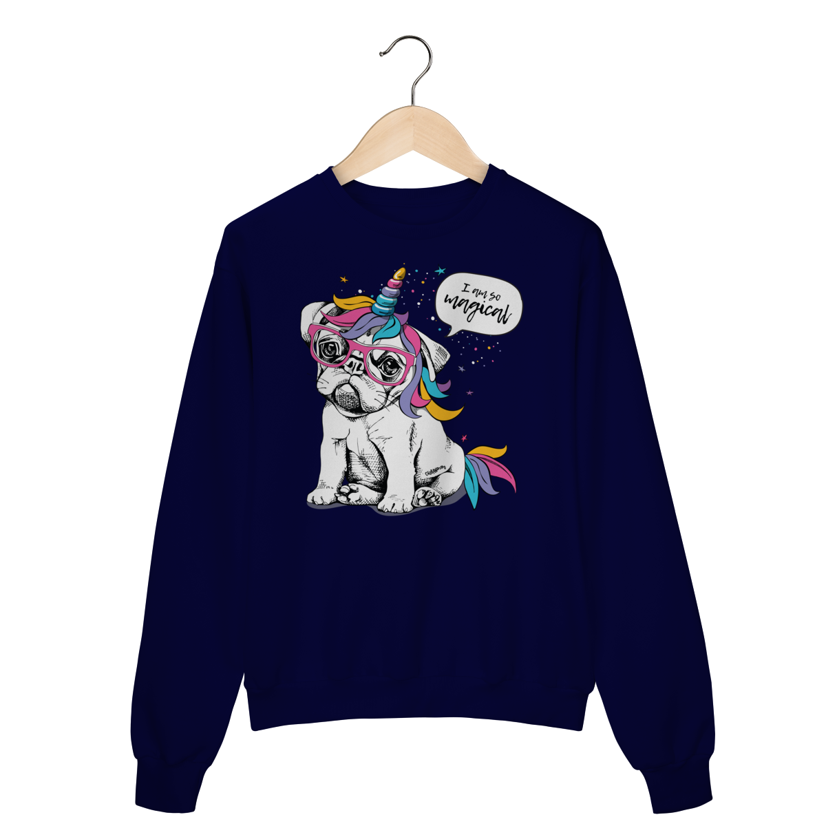 Moletom Blusão Bulldog Francês Unicórnio - I am So Magical